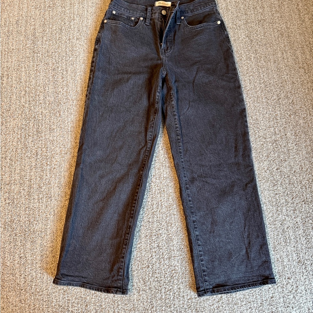 Madewell Perfect Vintage Wide-Leg Black Jeans, 28P